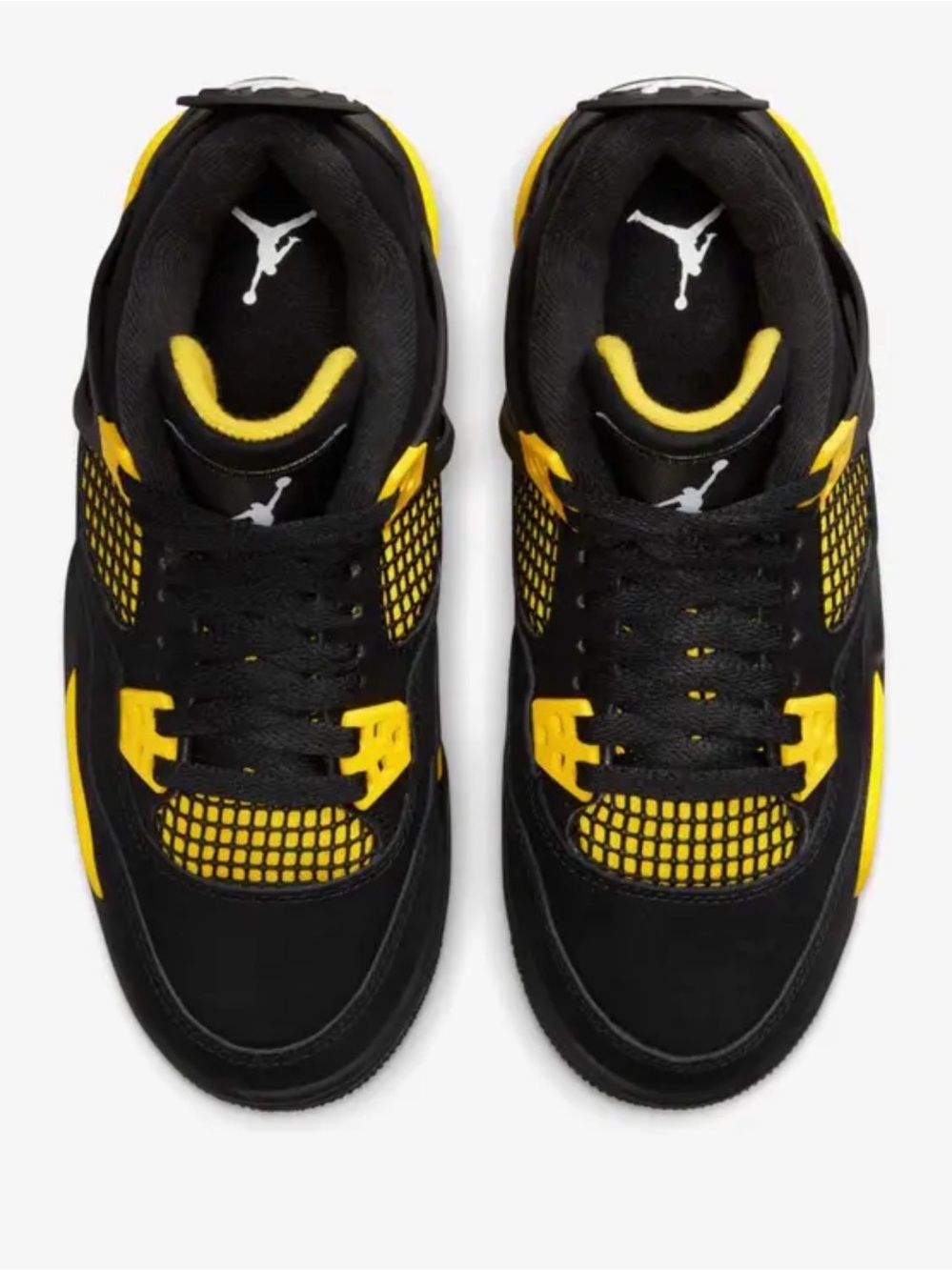 Jordan Men's Black and Yellow Sneakers